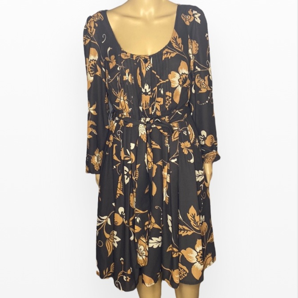 Wayward Fancies Brown Floral Dress Size M